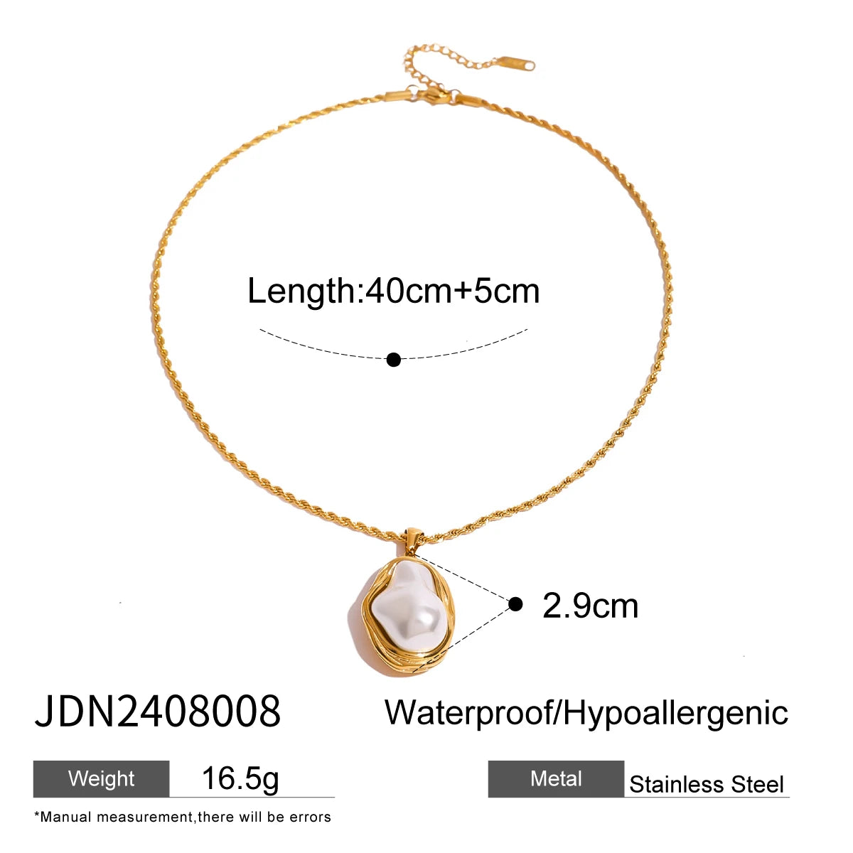Veliora Pearl Chain Necklace ✨