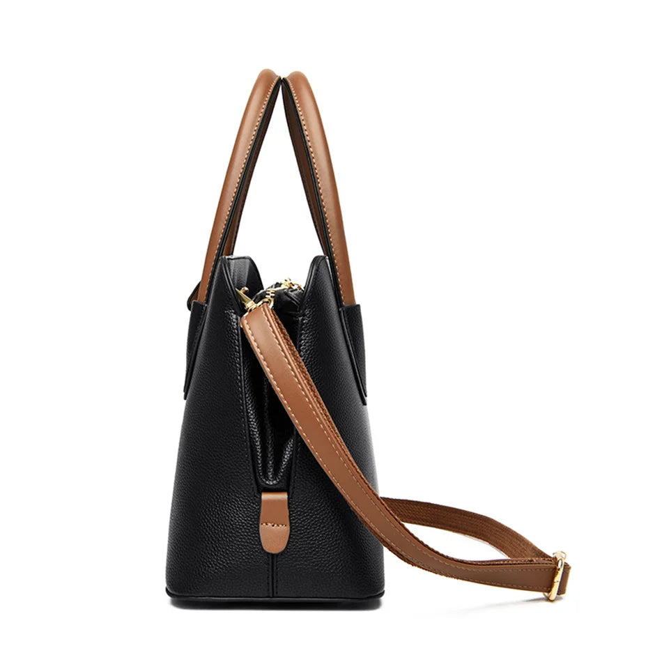 Veliora Double Layer Luxury Leather Tote Bag 👜