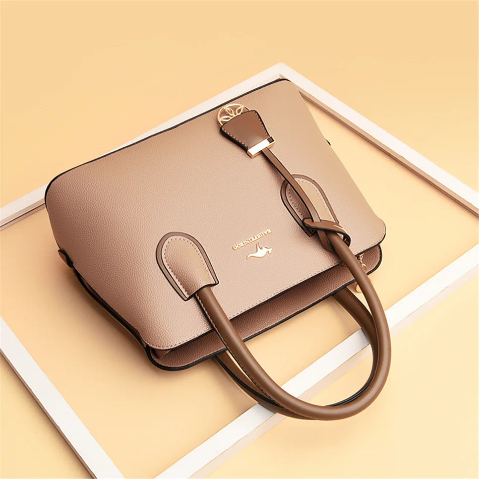 Veliora Double Layer Luxury Leather Tote Bag 👜