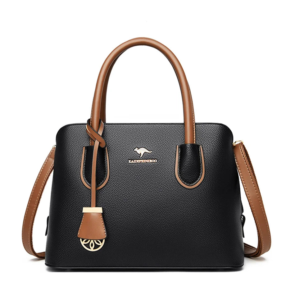 Veliora Double Layer Luxury Leather Tote Bag 👜