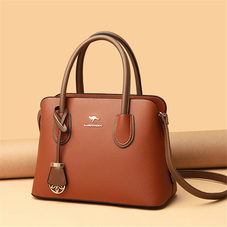 Veliora Double Layer Luxury Leather Tote Bag 👜