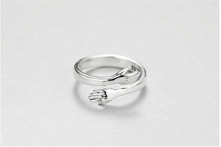Veliora Hug Hand Silver Ring