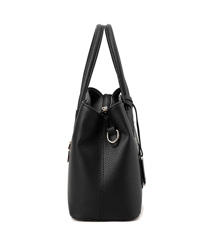 Veliora Patent Finish Large Capacity Tote Bag