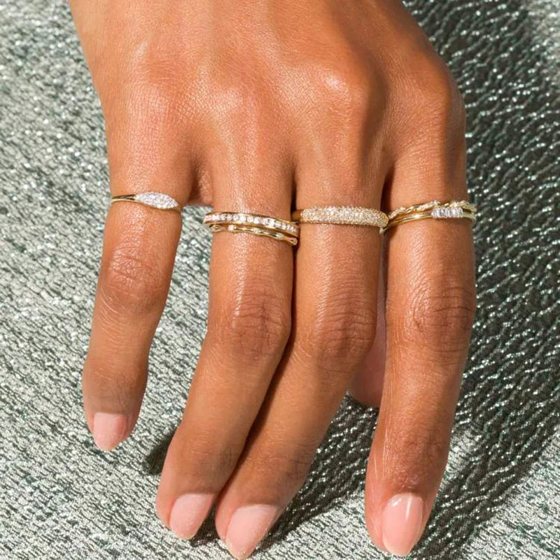 Veliora Iced Zircon Stack Ring ✨