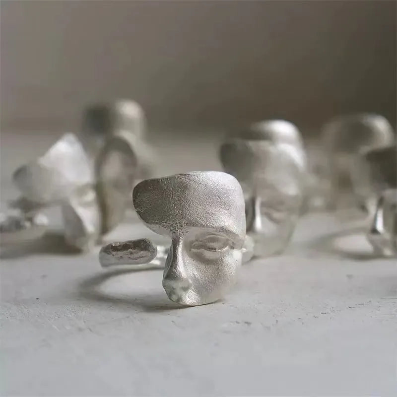 Veliora Matte Silver Adjustable Ring