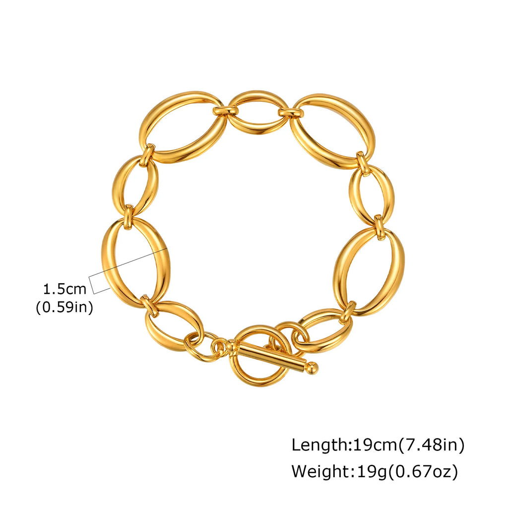 Veliora Bold Toggle Chain Bracelet ✨