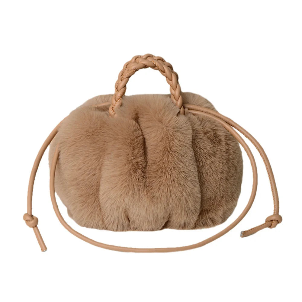 Veliora Pumpkin Plush Crossbody Bag – Cute Tote