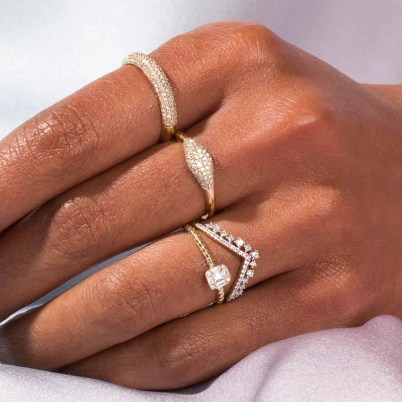 Veliora Iced Zircon Stack Ring ✨