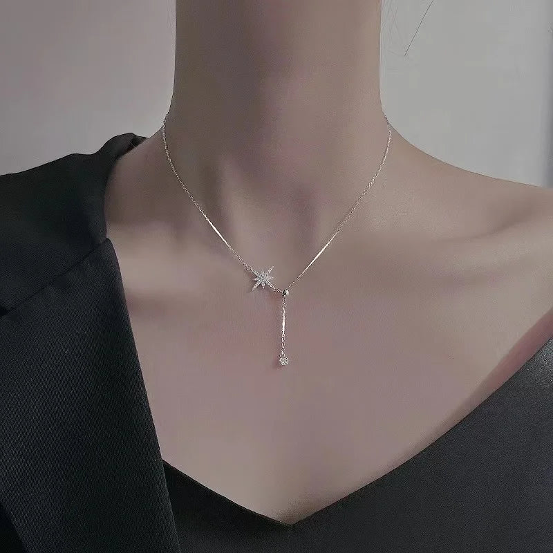 Veliora Silver Star Charm Necklace ✨