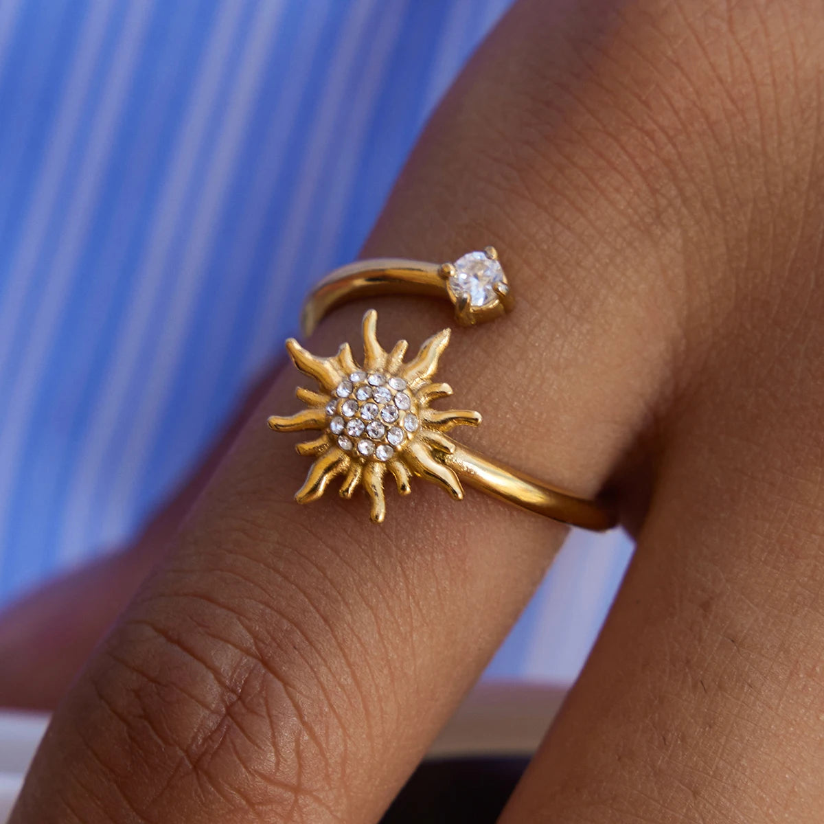 Veliora Sunray Zircon Open Ring ✨