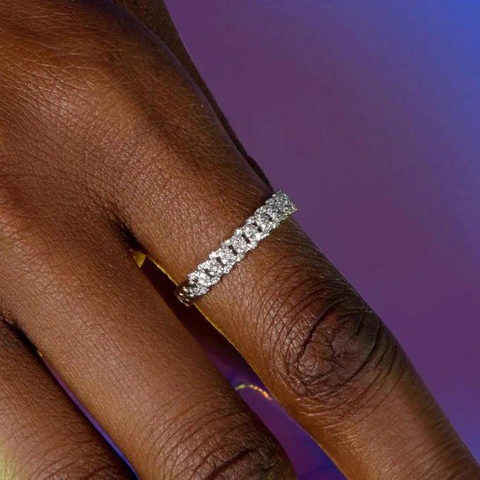 Veliora Iced Zircon Stack Ring ✨