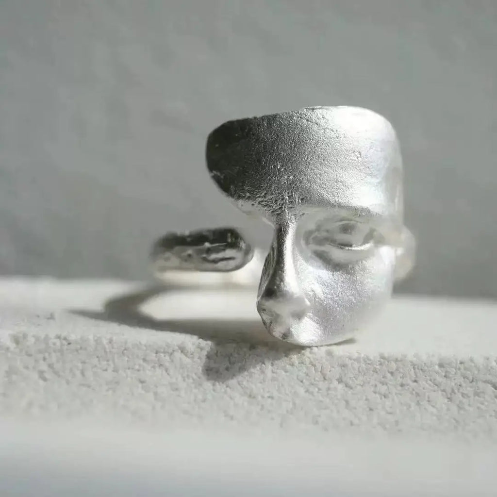 Veliora Matte Silver Adjustable Ring