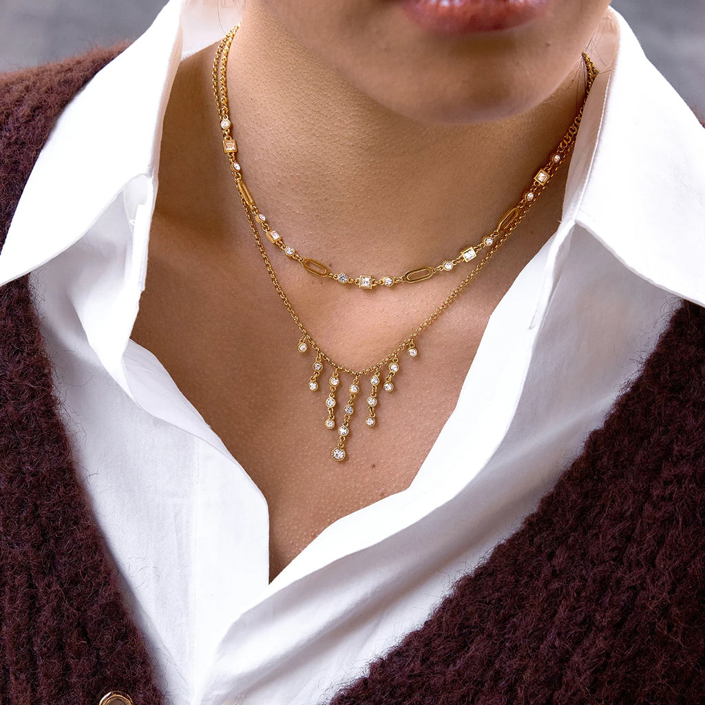 Veliora Radiant Hollow Chain Necklace ✨