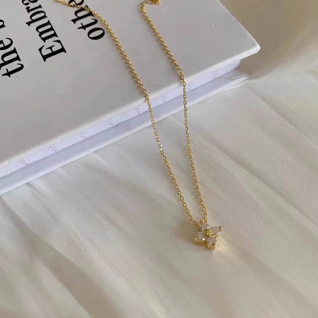 Mini Gold Flower Necklace