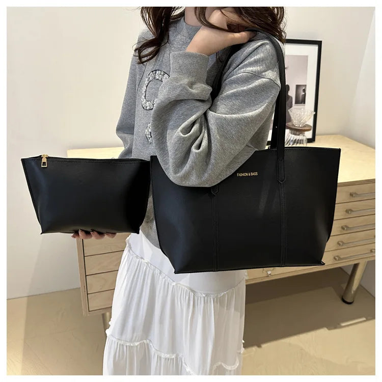 Veliora Soft Leather Tote Bag – Large Capacity