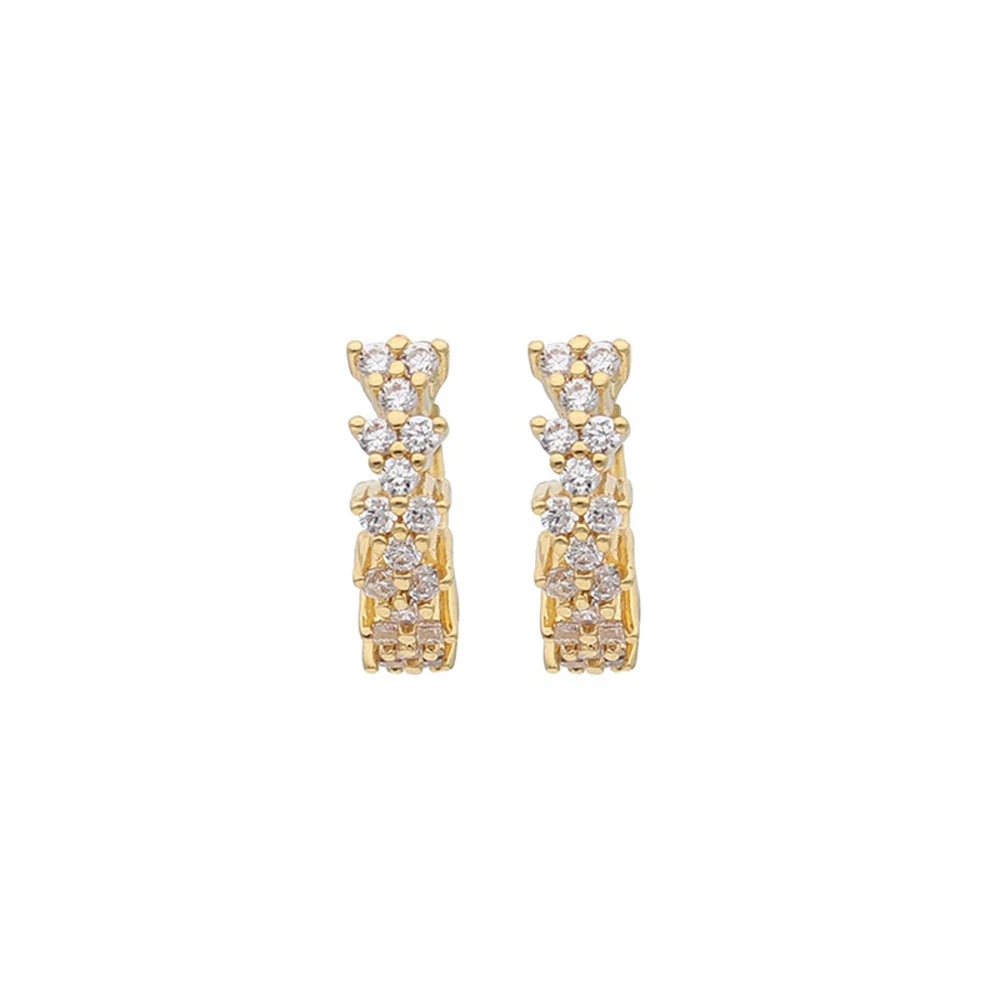 Veliora Crystal Wheat Hoop Earrings