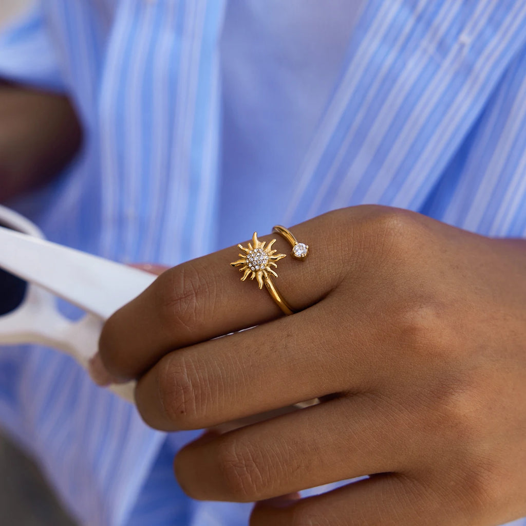 Veliora Sunray Zircon Open Ring ✨