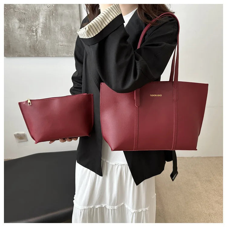 Veliora Soft Leather Tote Bag – Large Capacity