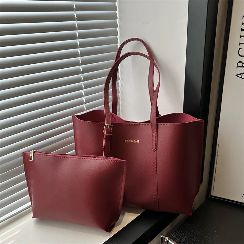 Veliora Soft Leather Tote Bag – Large Capacity