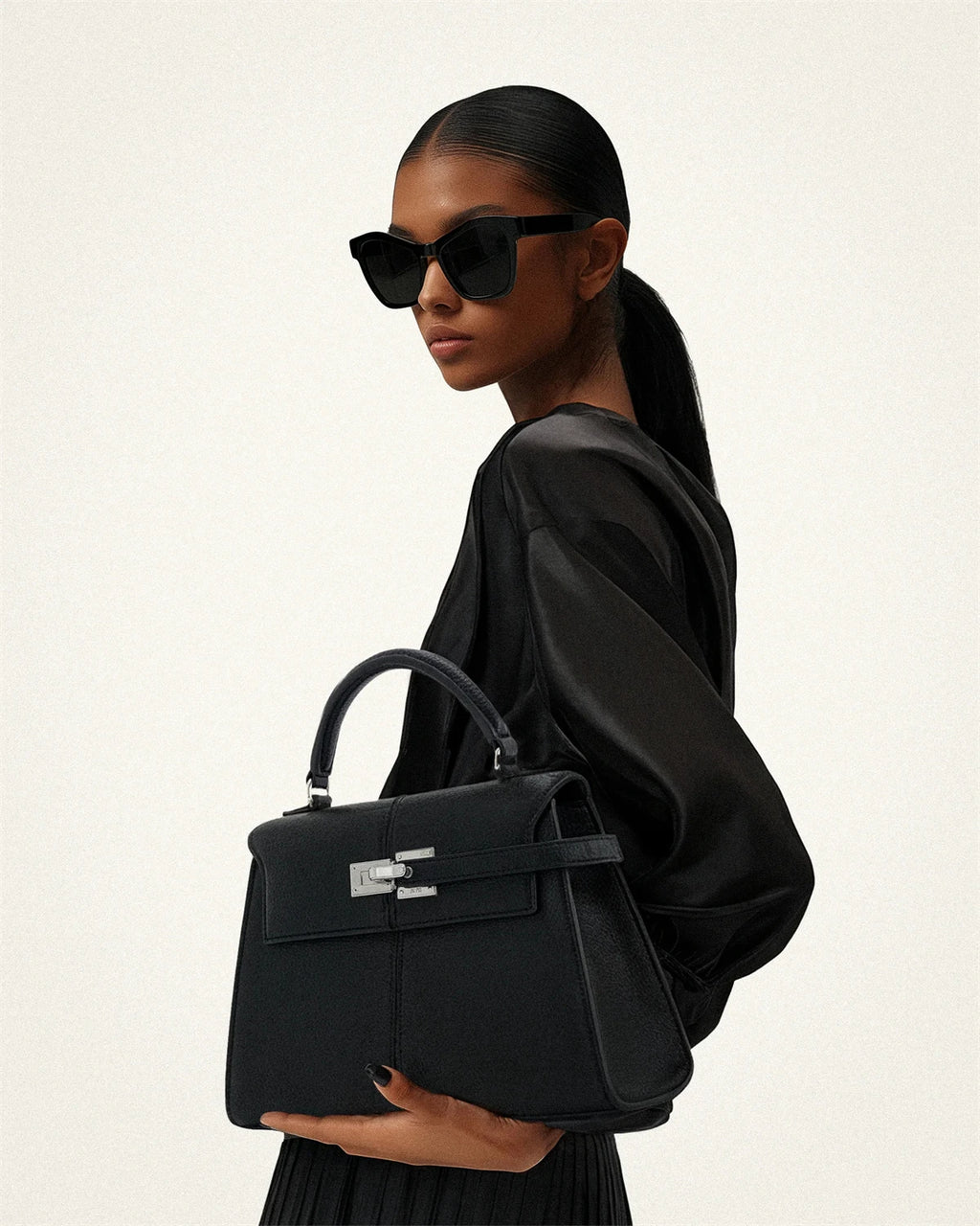 Veliora Burgundy Structured Crossbody Bag