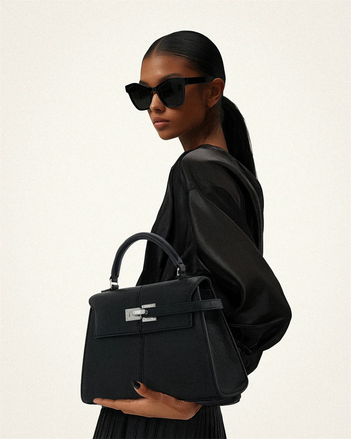 Veliora Burgundy Structured Crossbody Bag