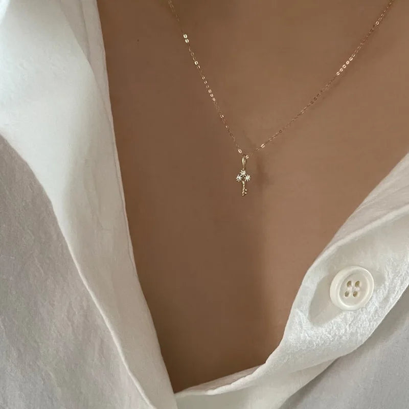 Zircon Key Necklace