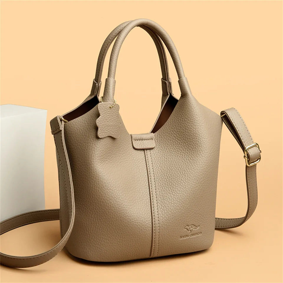 Veliora Vintage Soft Leather Shoulder Bag 👜