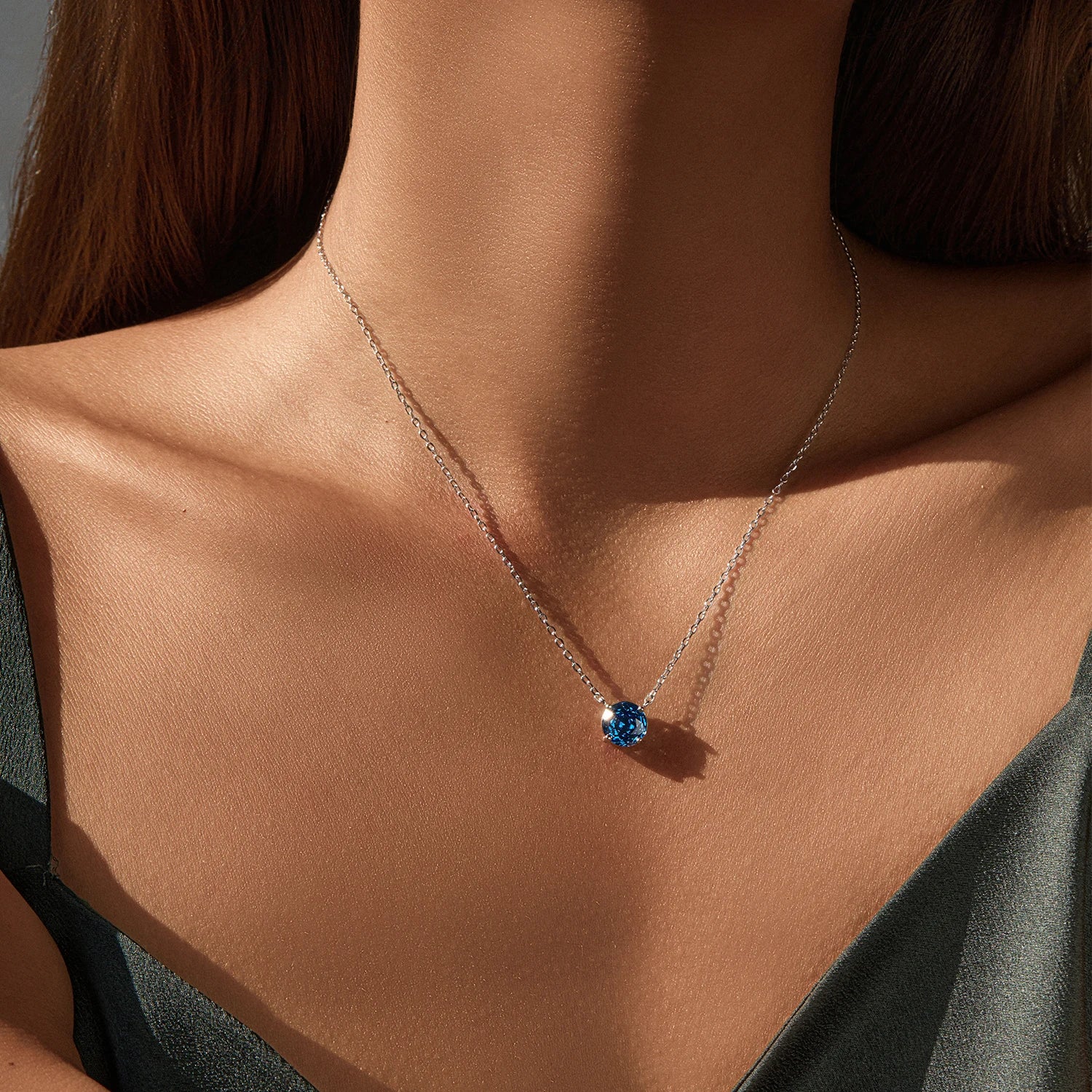 Veliora Cobalt Blue Crystal Necklace