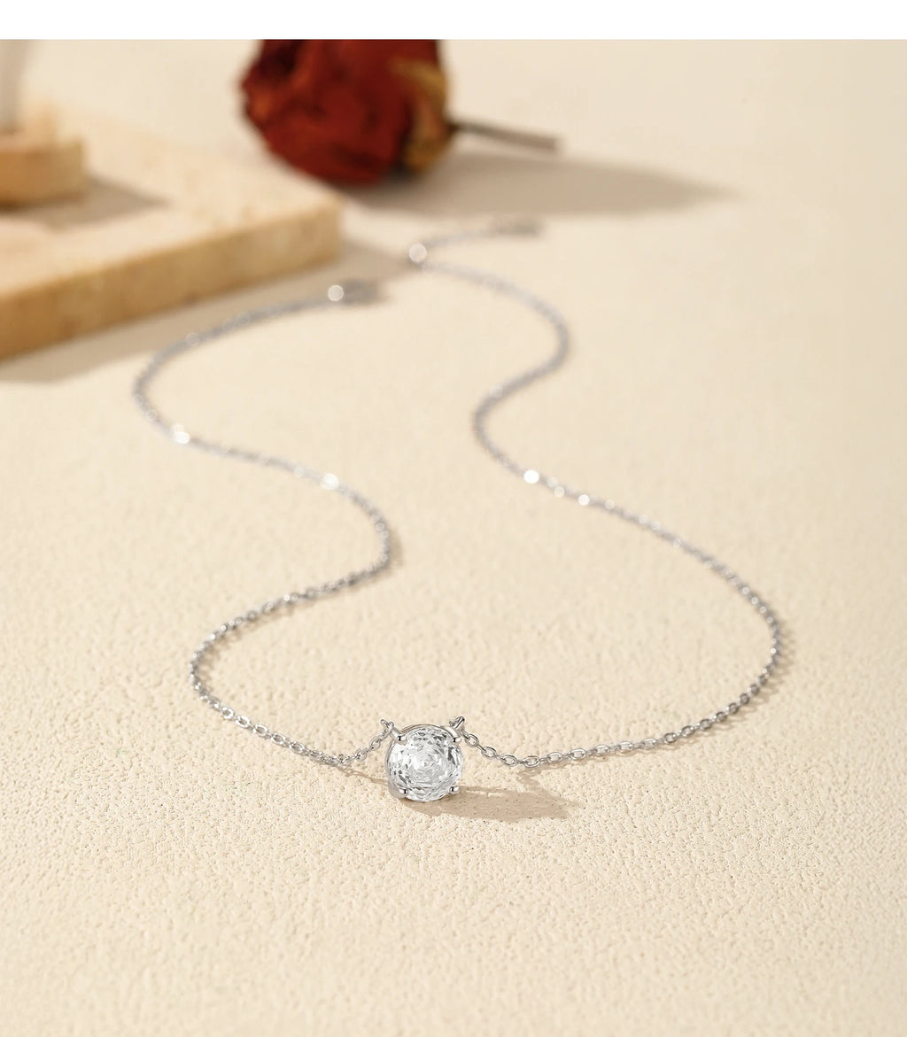 Veliora Cobalt Silver Crystal Necklace
