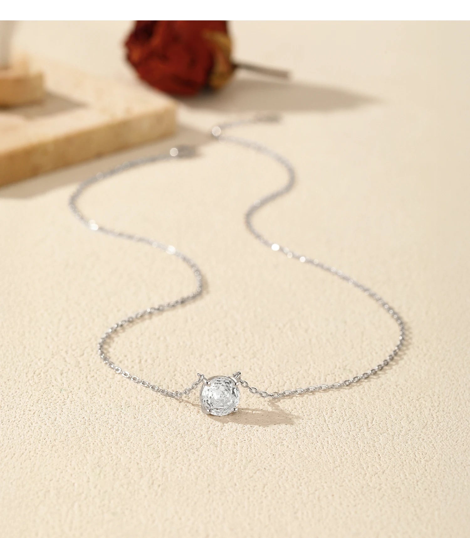 Veliora Cobalt Silver Crystal Necklace