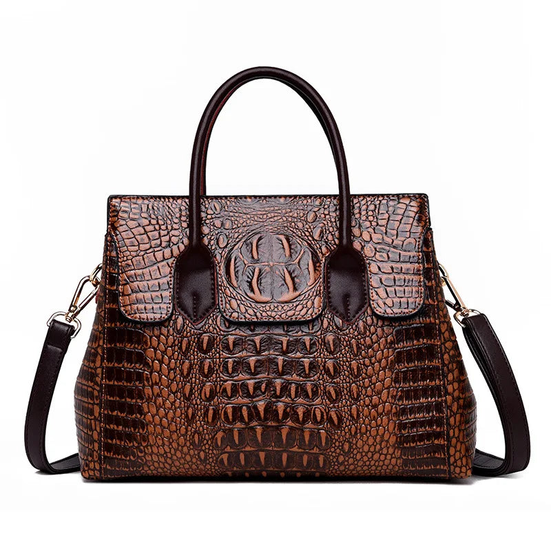 Veliora Crocodile Leather Tote Bag 👜