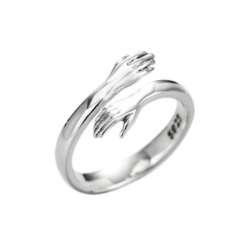 Veliora Hug Hand Silver Ring