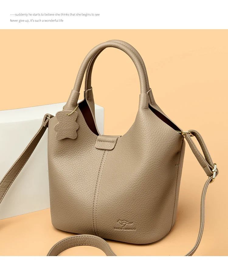 Veliora Vintage Soft Leather Shoulder Bag 👜