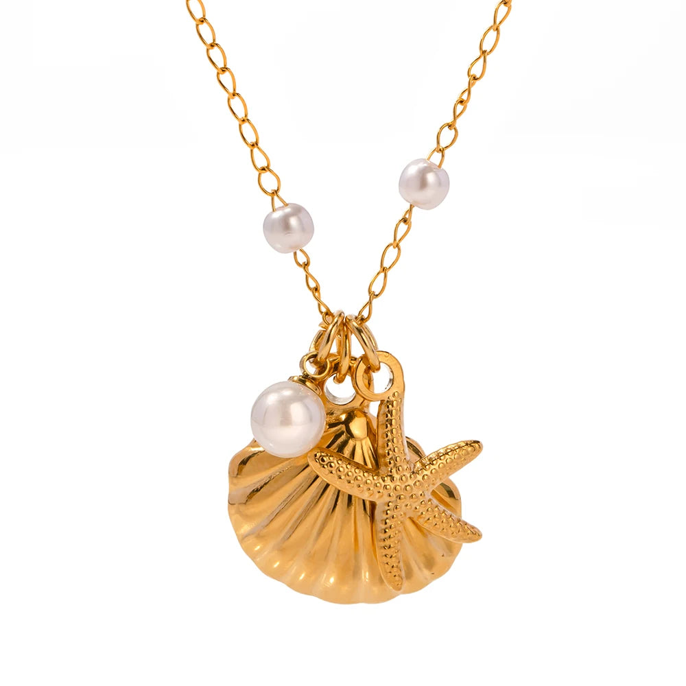 Veliora Starfish Pearl Necklace ✨