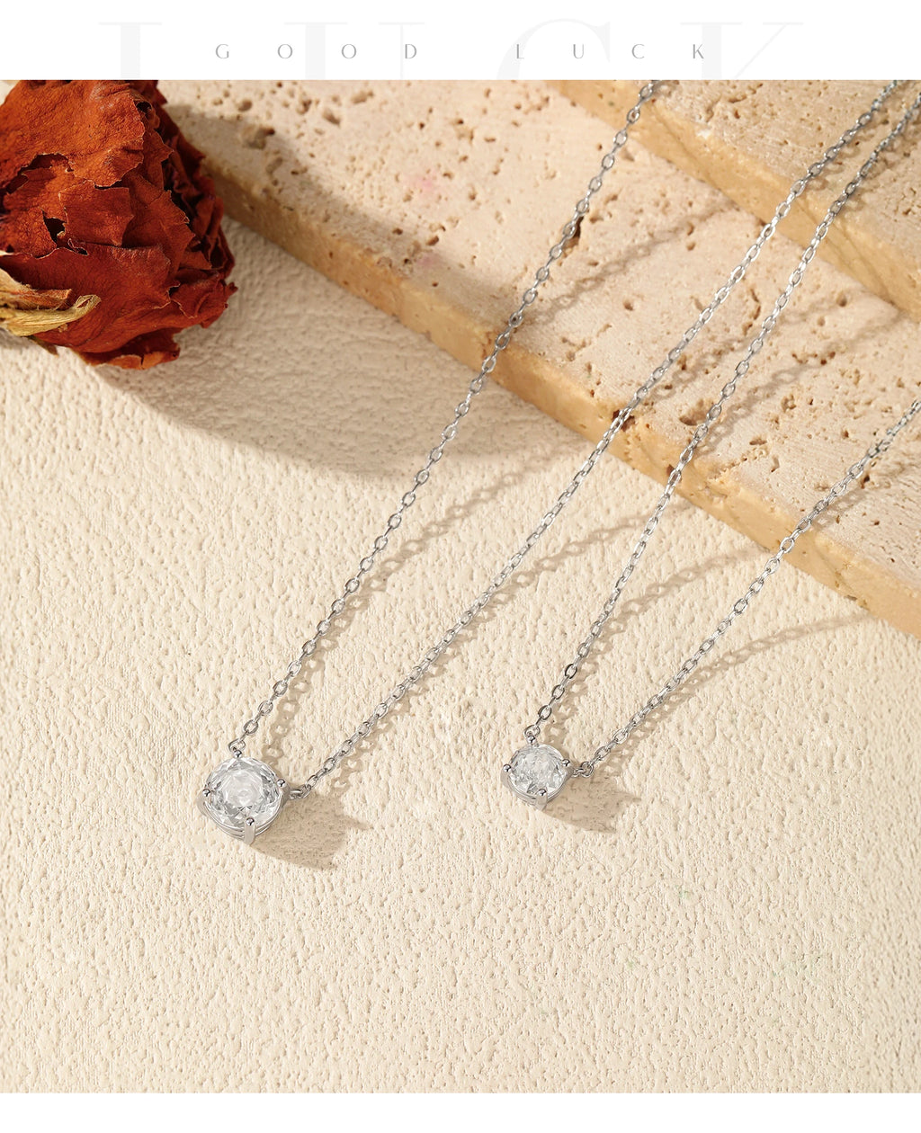 Veliora Cobalt Silver Crystal Necklace
