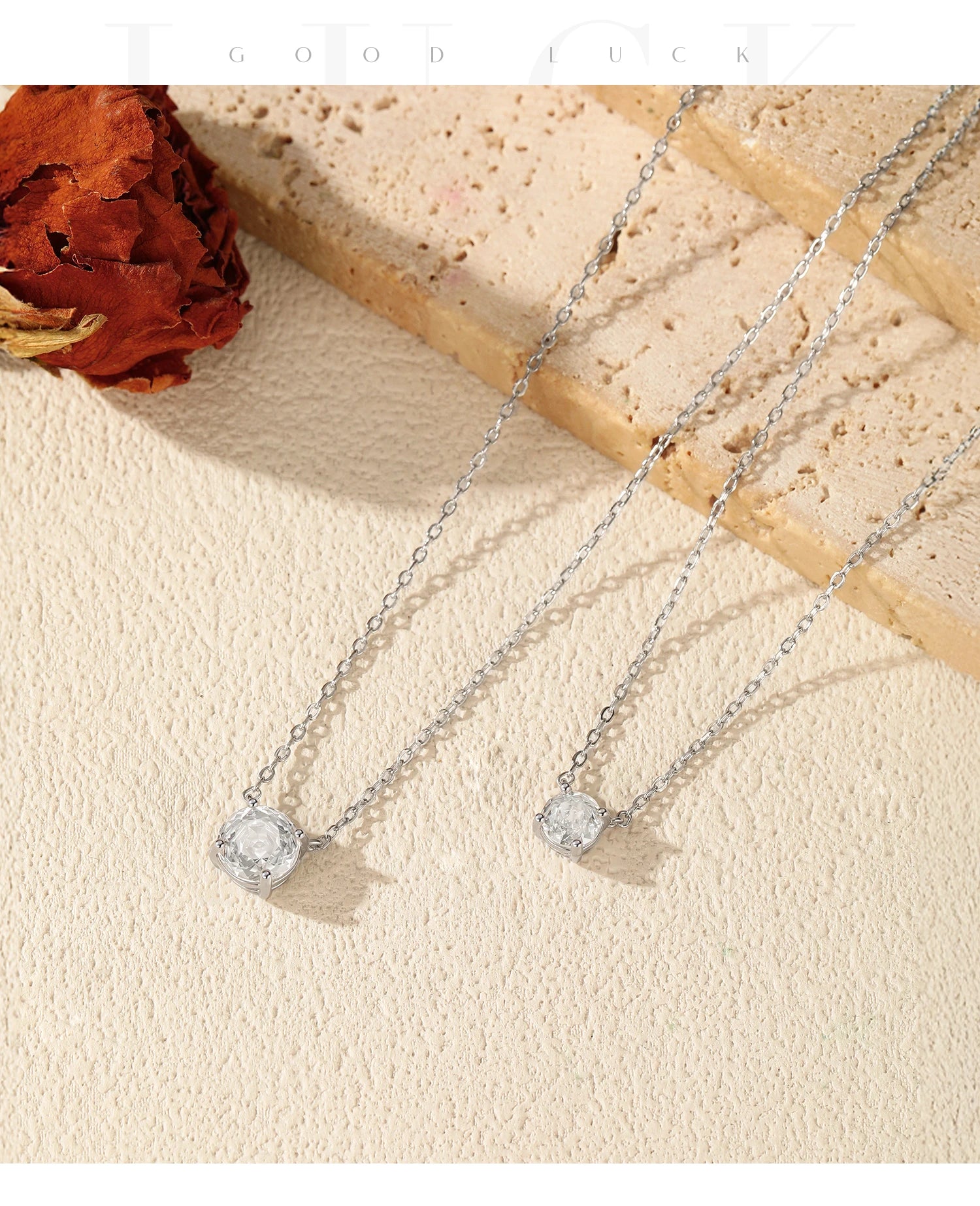 Veliora Cobalt Silver Crystal Necklace