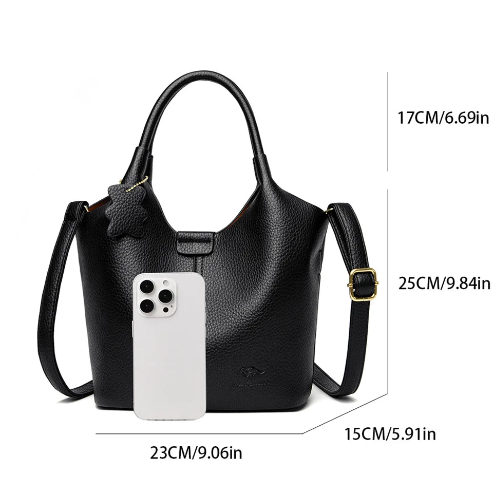 Veliora Vintage Soft Leather Shoulder Bag 👜