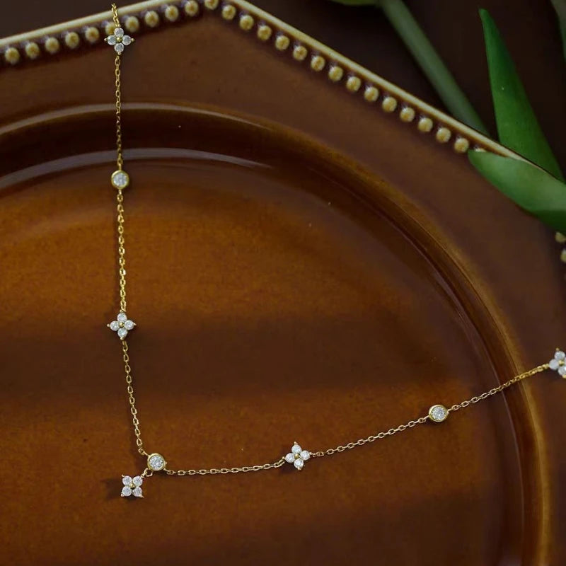 Mini Gold Flower Necklace