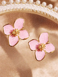 Veliora Hibiscus Blossom Stud Earrings