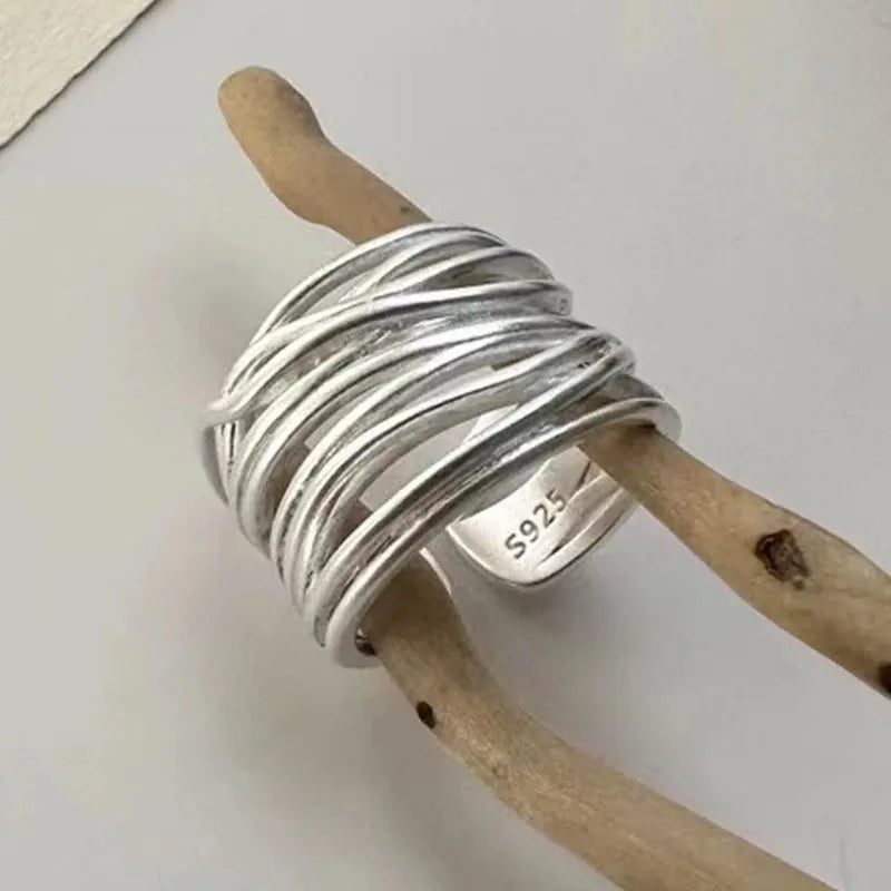 Veliora Silver String Adjustable Ring