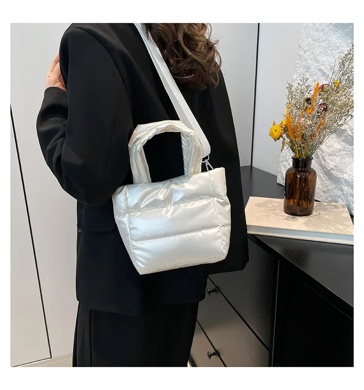 Veliora Puffy Quilted Shoulder Bag – Large Capacity