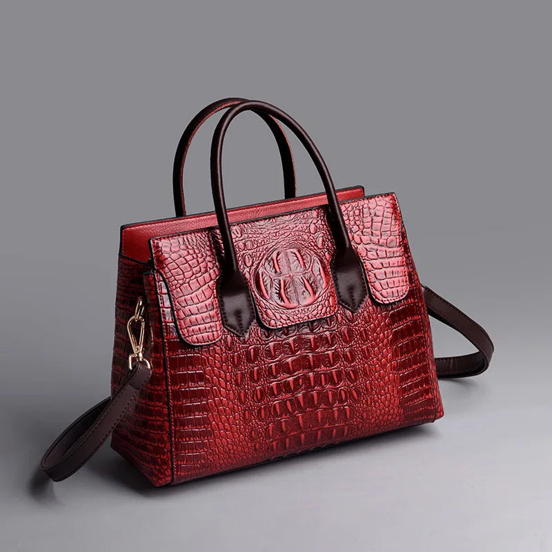 Veliora Crocodile Leather Tote Bag 👜