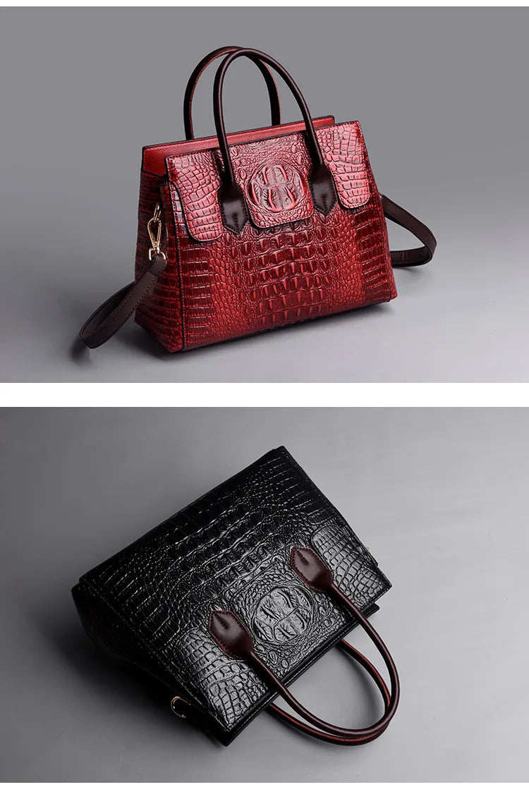 Veliora Crocodile Leather Tote Bag 👜