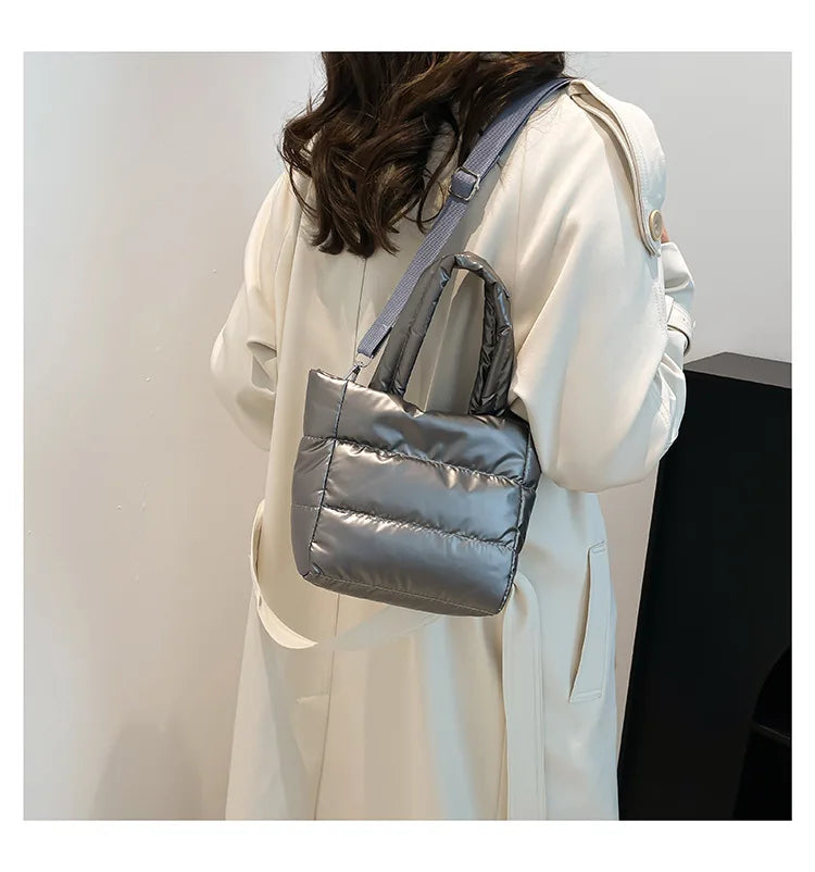 Veliora Puffy Quilted Shoulder Bag – Large Capacity