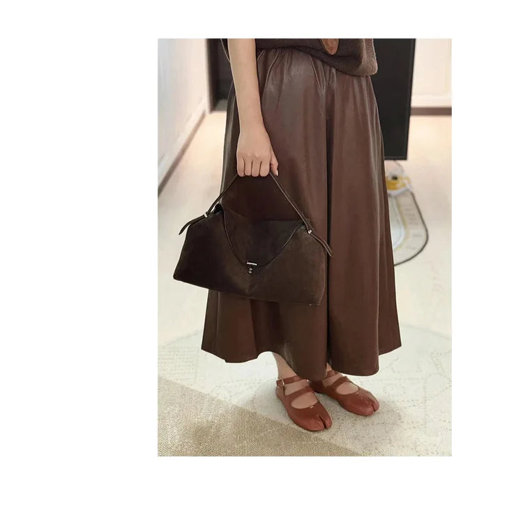 Veliora Heritage Satin Leather Shoulder Bag 👜