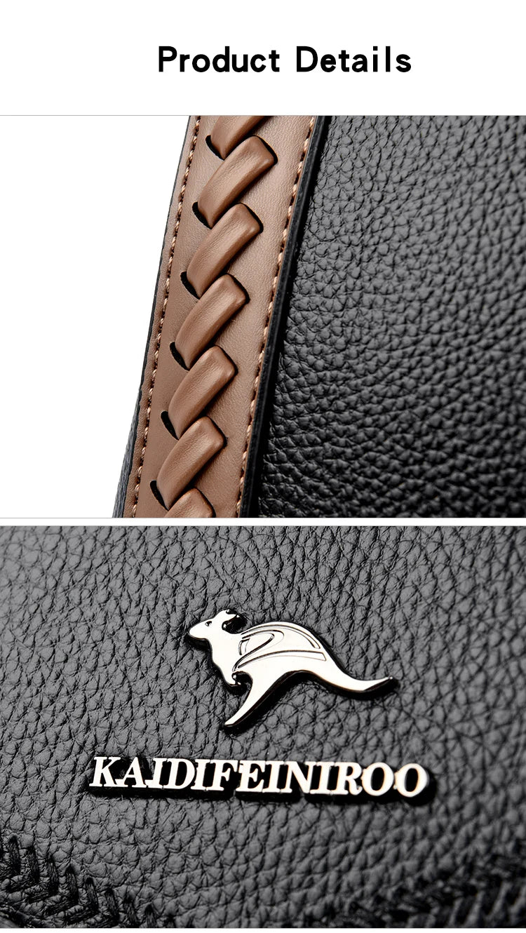 Veliora Color-Block Leather Business Tote Bag.