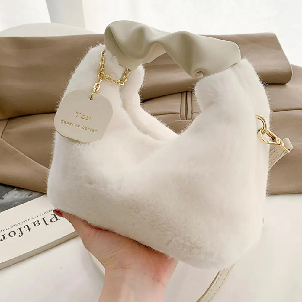 Veliora Pumpkin Plush Crossbody Bag – Cute Tote