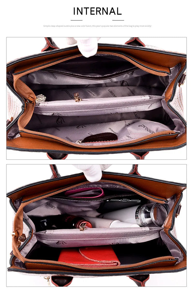 Veliora Crocodile Leather Tote Bag 👜