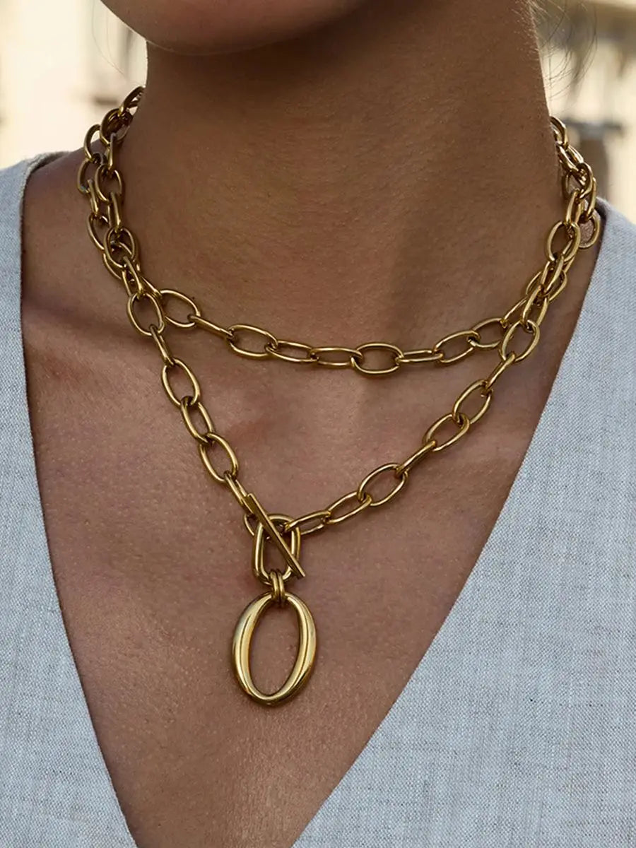 Veliora Oval Cross Chain Necklace ✨