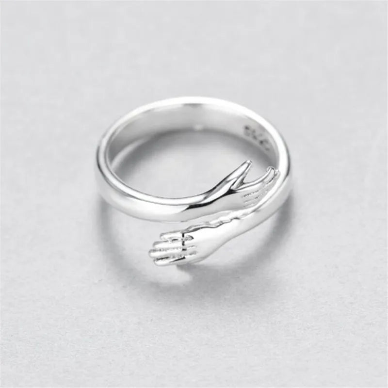 Veliora Hug Hand Silver Ring